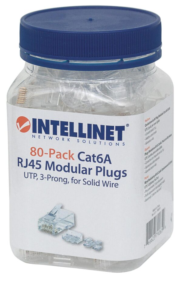 Confezione da 80 Plug Modulari Cat.6A RJ45 UTP