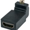 Adattatore HDMI A Femmina / Micro D Maschio Angolato Nero