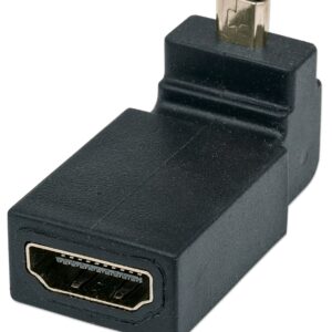 Adattatore HDMI A Femmina / Micro D Maschio Angolato Nero