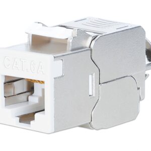 Frutto Keystone RJ45 Cat.6A 10G Slim STP Toolless Bianco