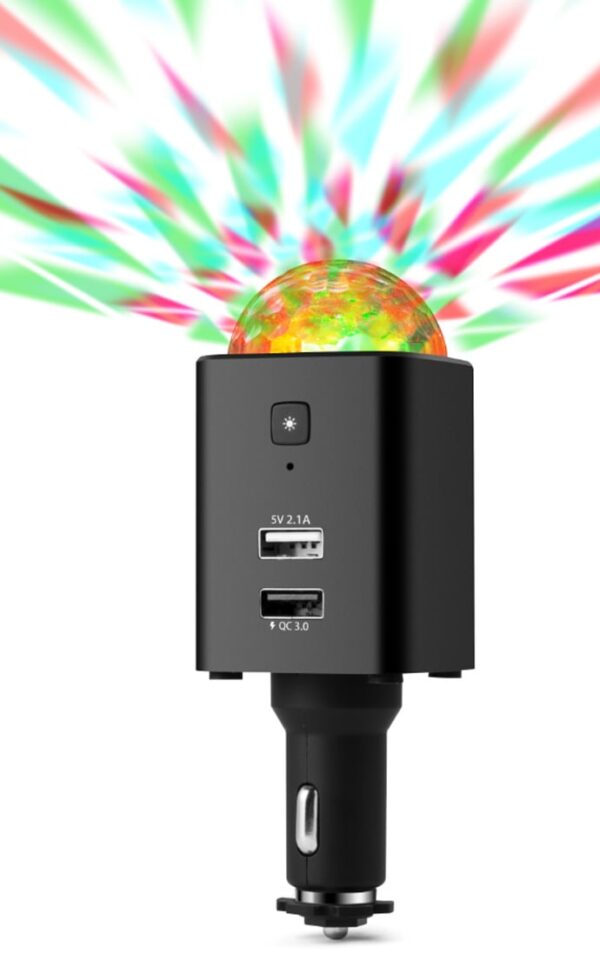 Caricatore da Auto USB-C™ con Luce Disco TX-159