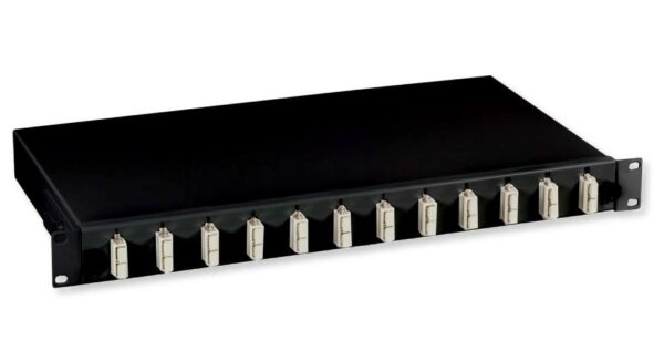 Cassetto Ottico 19'' con 12 bussole SC Duplex Multimodale OM2 Nero