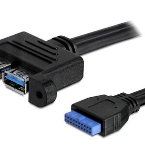 Cavo Interno USB3.0 19 pin Femmina / 2x USB A Femmina da Pannello