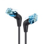 Cavo di rete Patch Slim Angolato 90&deg; Rame TPE Cat. 6A Nero U/FTP 5 m