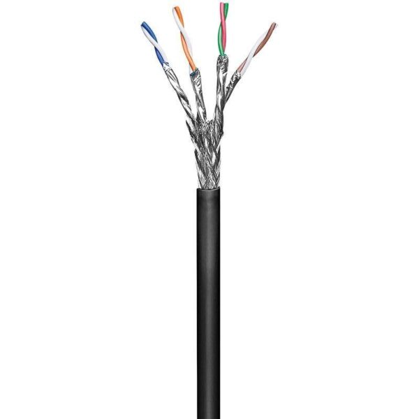 Matassa S/FTP Cavo Cat.6 CCA 100m Flessibile da Esterno Nero - immagine 3