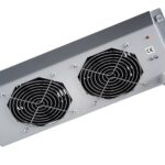 Gruppo di 2 Ventole a Soffitto Senza Termostato per Rack 19'' Grigio