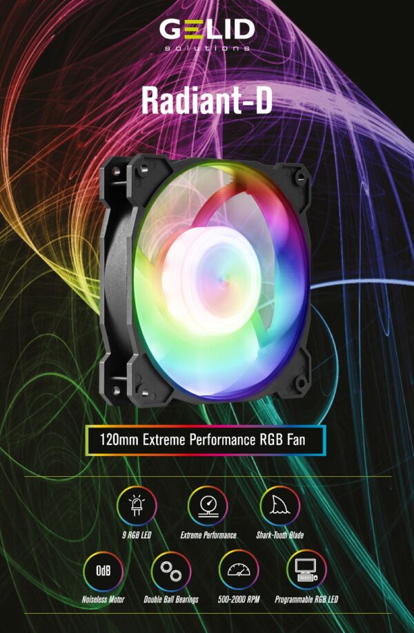 Dissipatore CPU RGB LED Radiant-D Alte Prestazioni per AMD e Intel - immagine 8