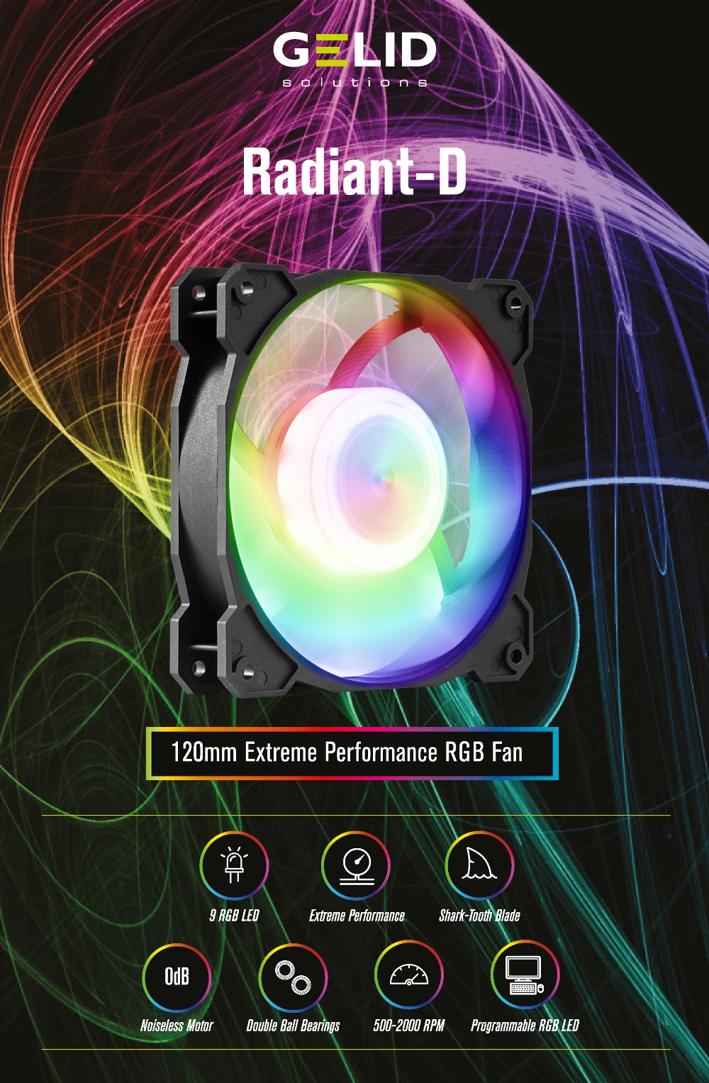 Dissipatore CPU RGB LED Radiant-D Alte Prestazioni per AMD e Intel - immagine 8