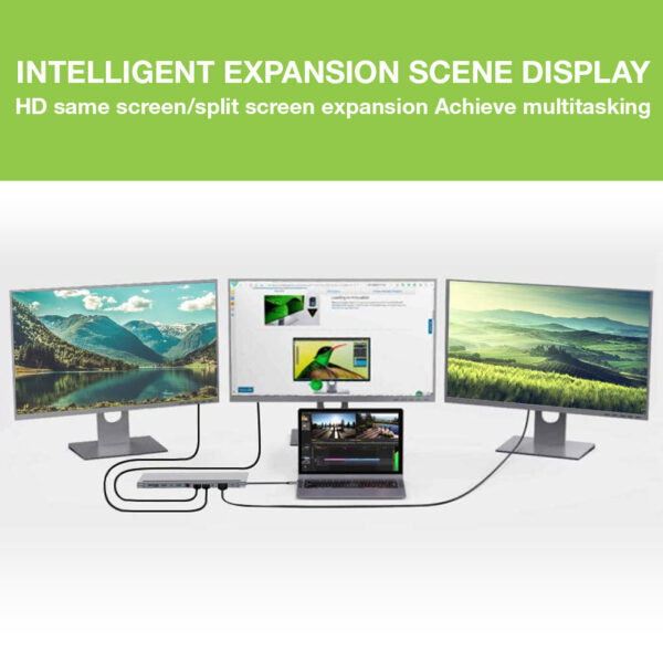 Docking Station 12 in 1 USB-C™ Hub VGA HDMI DP RJ45 con Lettore Micro SD/SD - immagine 9