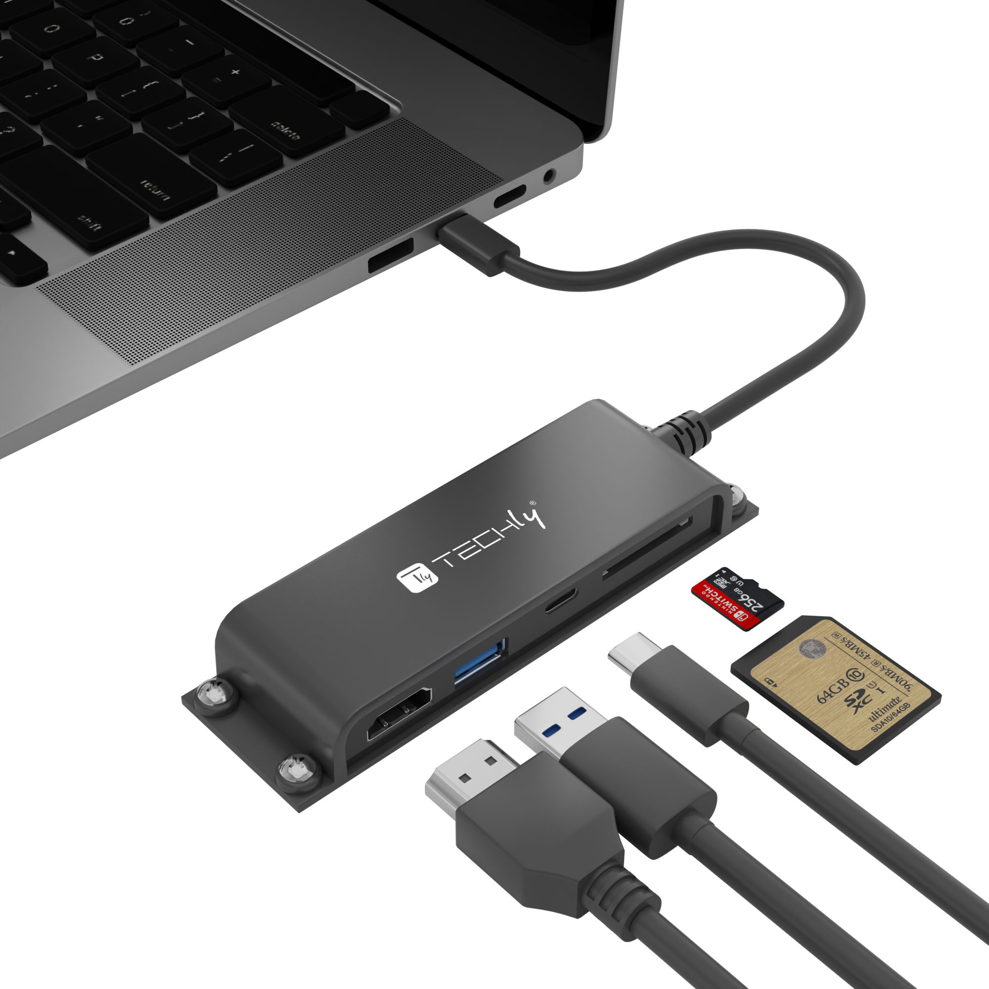 Docking Station 5 in 1 USB-C™ Hub HDMI con Lettore Micro SD/SD - immagine 3