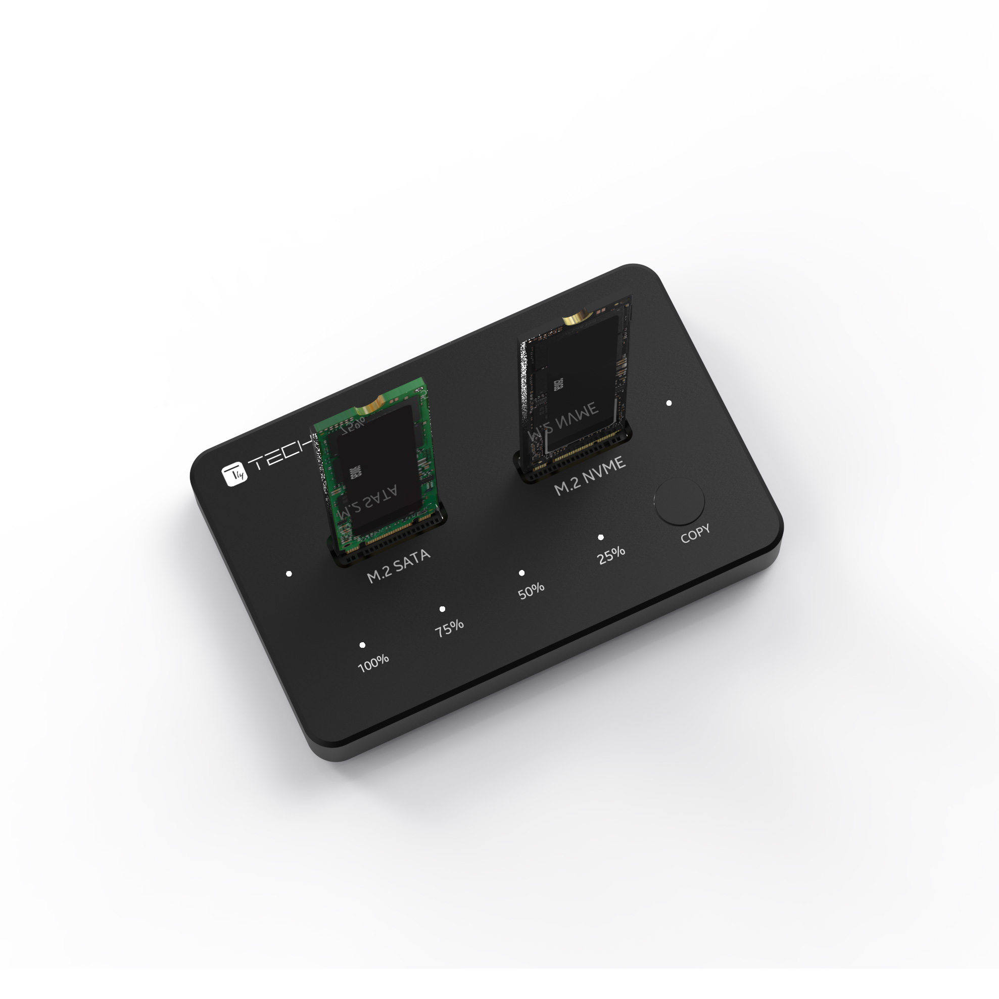 Docking Station Dual-Bay SSD M.2 NVME PCIe SATA 10 Gbps Duplicatori Clone Offline - immagine 10