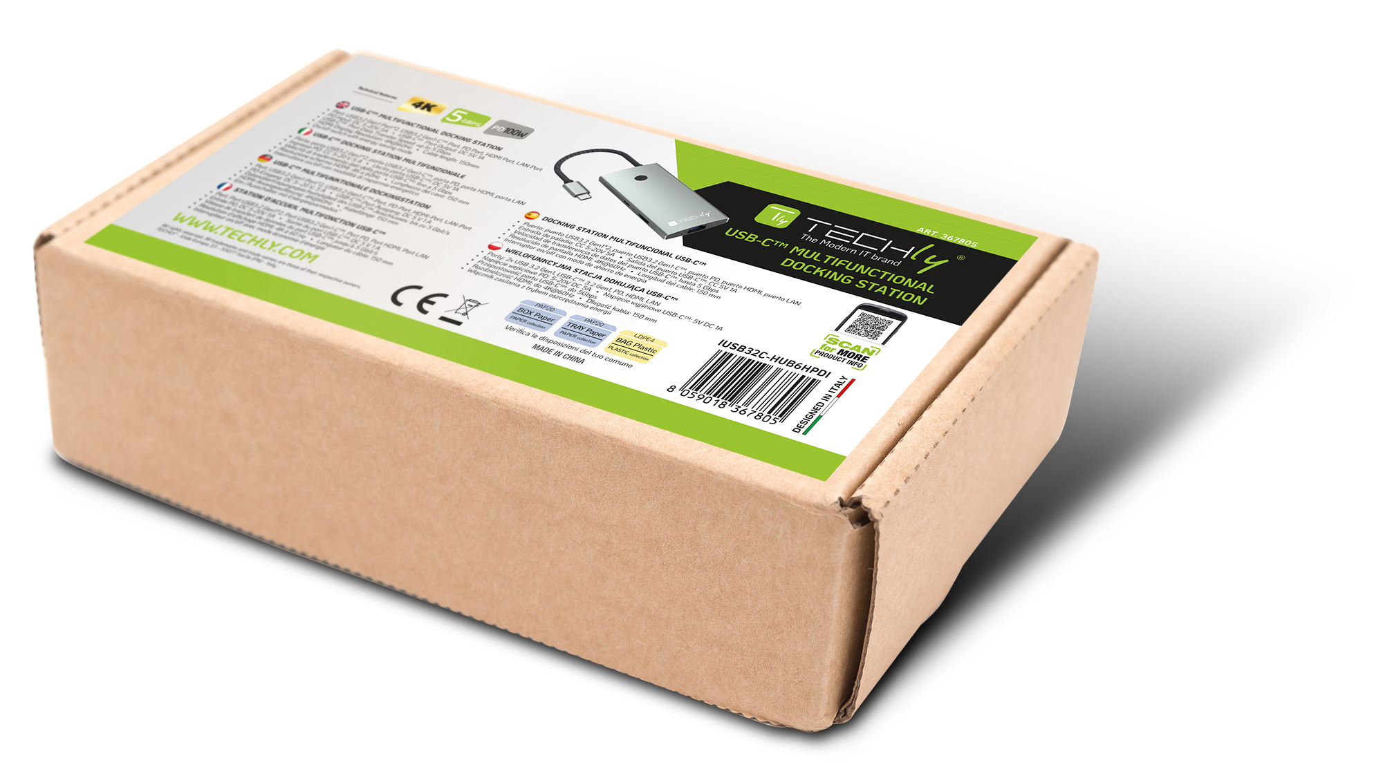 Docking Station Multifunzione Hub USB-C™ 6 in 1 con interruttore - immagine 2