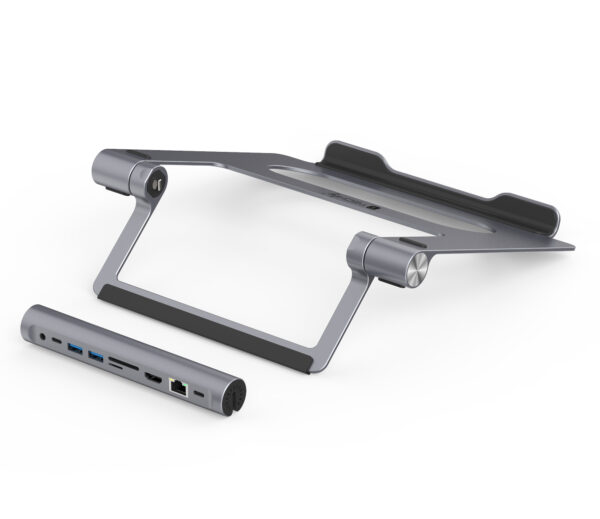 Docking Station USB-C™ 9 in 1 Hub USB3.1 Stand per Notebook Pieghevole - immagine 6