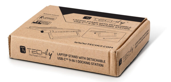 Docking Station USB-C™ 9 in 1 Hub USB3.1 Stand per Notebook Pieghevole - immagine 2