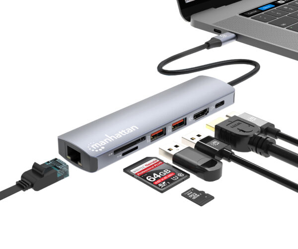Docking Station USB-C™ PD 7-in-1 4K Hub Multiporta