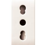 Domus S44 Presa Bipasso 2P+T 10/16A 250V 1 Modulo Bianco Lucido, 441006/15TS