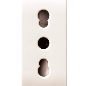 Domus S44 Presa Bipasso 2P+T 10/16A 250V 1 Modulo Bianco Lucido, 441006/15TS