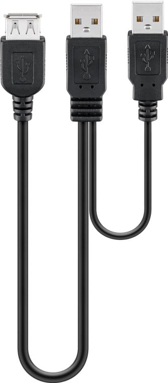 Cavo USB 2.0 ad Y 2xA maschio/A femmina 0.3 m