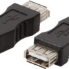 Adattatore Convertitore USB A Femmina USB B Maschio Nero