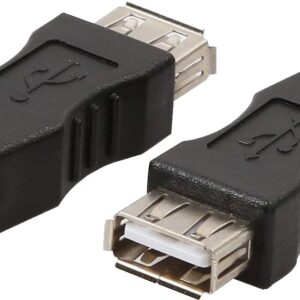 Adattatore Convertitore USB A Femmina USB B Maschio Nero
