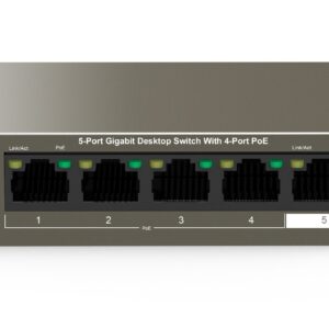 Switch Desktop 5 Porte 10/100/1000 con 4 Porte PoE TEG1105P