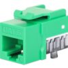 Frutto Keystone Slim Cat.6 per Cavo Rigido con Supporto Punch-Down 25 pz Verde