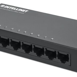 Switch Hub Ethernet 10/100Mbps 8 Porte Desktop in Metallo