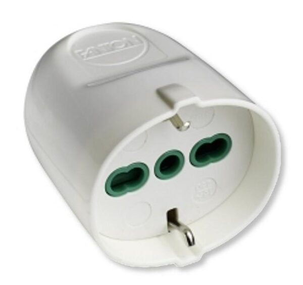 Presa Bipasso Italiana/Schuko 2P+T 16A Smontabile Bianco