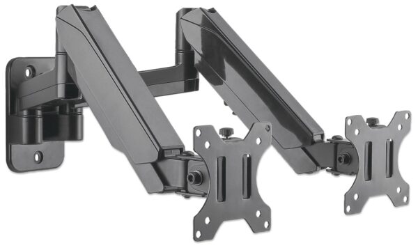 Staffa a Muro con Molla a Gas per due Monitor 17-32''