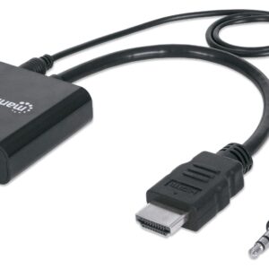 Cavo Convertitore da HDMI a VGA con Audio e MicroUsb 30cm Nero