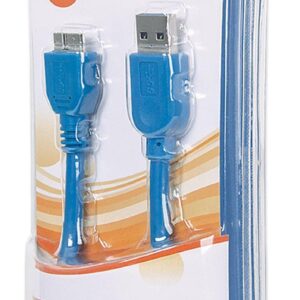 Cavo USB 3.0 SuperSpeed A/Micro B M/M 1 m Blu in Blister