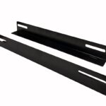 Coppia staffe a L Laterale per Rack 19'' a Muro Prof. 450mm Nero