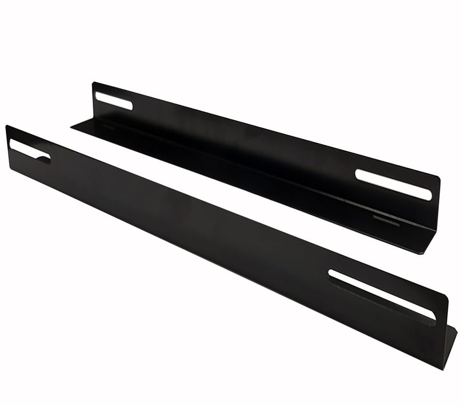 Coppia staffe a L Laterale per Rack 19'' a Muro Prof. 450mm Nero
