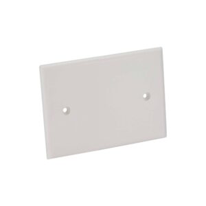 Coperchio Ribassato con Viti per Scatola da Incasso Rettangolare 3 Moduli Bianco