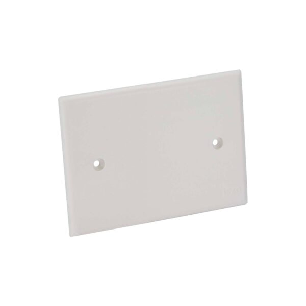 Coperchio Ribassato con Viti per Scatola da Incasso Rettangolare 3 Moduli Bianco