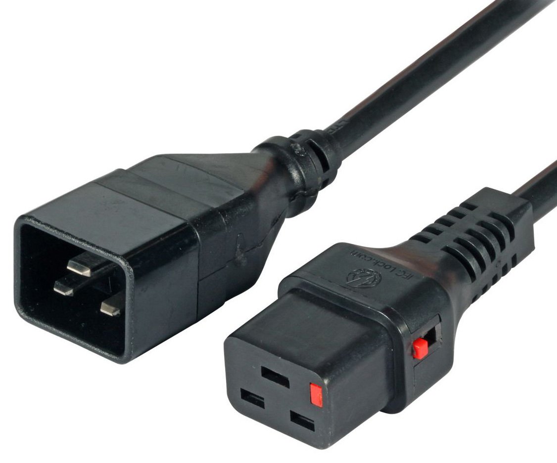 Cavo Prolunga C20 180° a C19 180° con Blocco IEC 3 metri