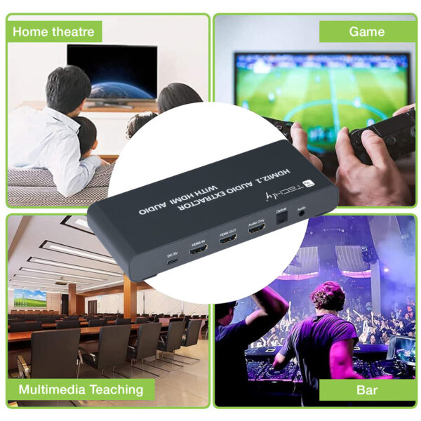 Estrattore Audio HDMI 2.1 LPCM7.1 ARC 8K Audio 3.5'' e Toslink SPDIF - immagine 8