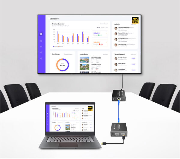 Extender HDMI 4K@60Hz su Cavo Cat.6/6A/7 Fino a 50m PoC - immagine 6