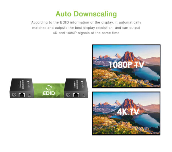 Extender HDMI 4K@60Hz su Cavo Cat.6/6A/7 Fino a 50m PoC - immagine 10