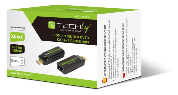 Extender HDMI compatto Full HD su cavo Cat.6/6A/7 max 40m - immagine 2