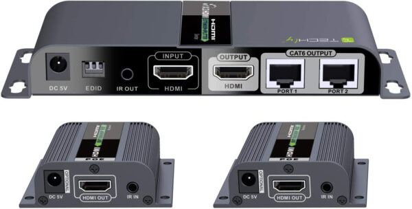 Extender Splitter HDMI 1x2 con IR su Cavo Cat. 6 fino a 40m - immagine 7