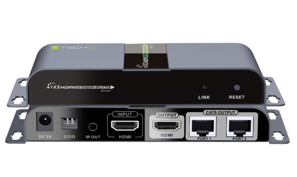 Extender Splitter HDMI 1x2 con IR su Cavo Cat. 6 fino a 40m