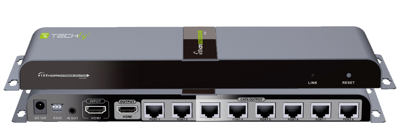 Extender Splitter HDMI 1x8 con IR su Cavo Cat. 6 fino a 40m
