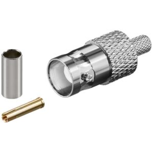 Connettore BNC Femmina a Crimpare per Cavo RG58