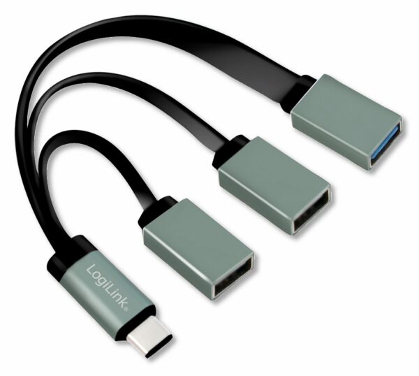 Hub Flessibile USB-C™ SuperSpeed 3 Porte USB3.0 A Femmina Nero