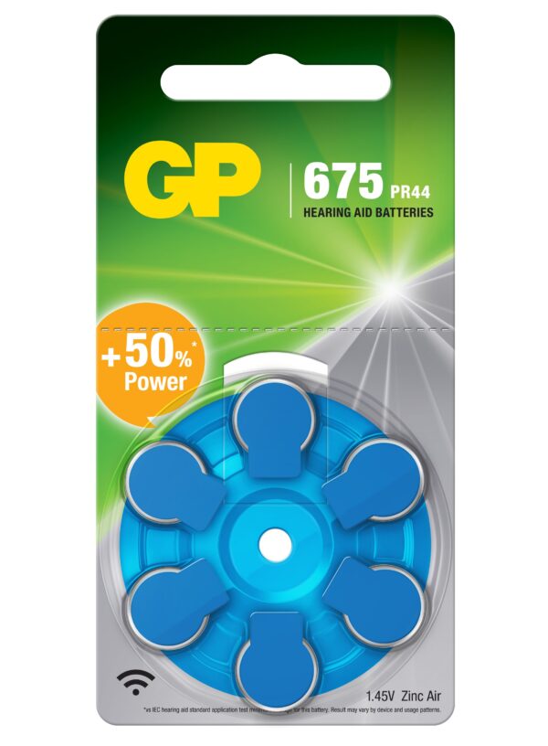 Blister 6 Batteria a Bottone PR44 ZA675 AC675 DA675, Protesi Acustiche