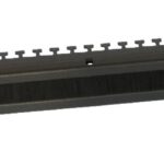 Pannello Passacavi 1U con Coda Fissacavi e Spazzola Antipolvere Nero