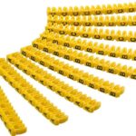 Segnacavo Giallo con lettere ''A-C'' per cavi da 4.0mmq