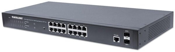 Switch 16 Porte Gigabit Ethernet PoE+ Web Managed con 2 Porte SFP