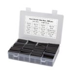 Set 300 Tubi Neri Guaina Termorestringente per Isolamento Cavi